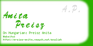 anita preisz business card